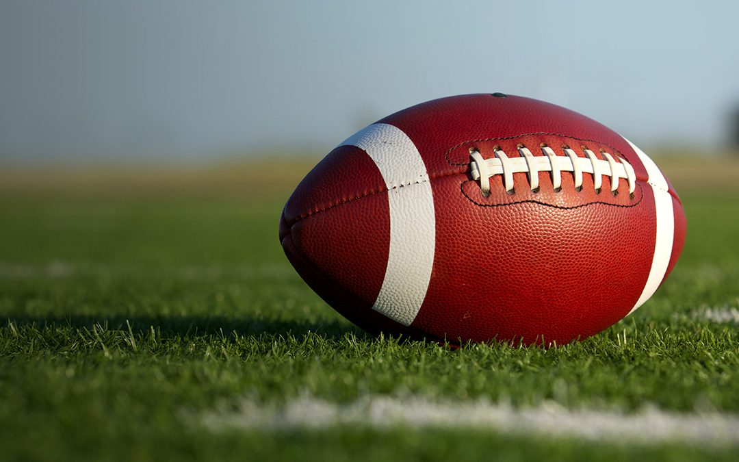 football in the grass for football season